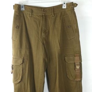 Lauren Ralph Lauren Olive Utility Straight-Leg Cargo Pants